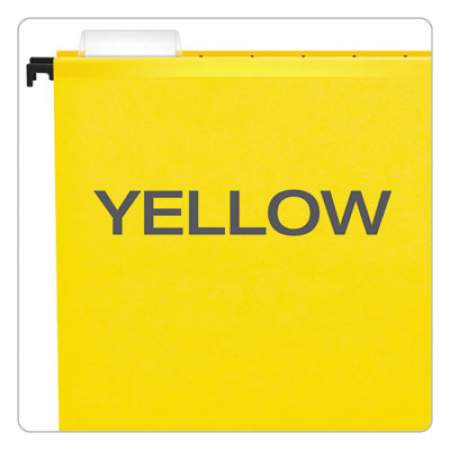 Pendaflex SureHook Hanging Folders, Legal Size, 1/5-Cut Tab, Yellow, 20/Box (615315YEL)