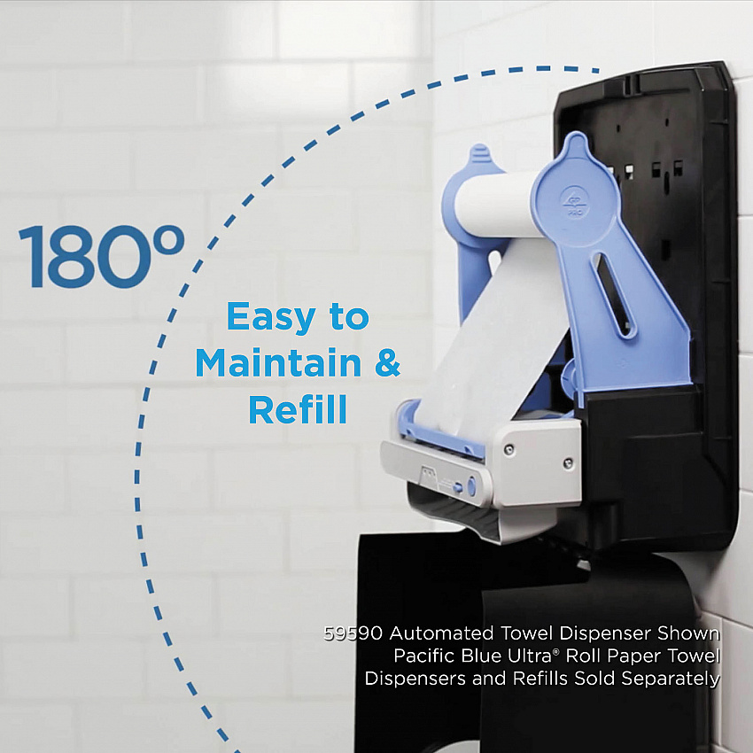 Pacific Blue Ultra Paper Towel Dispenser, Mechanical, 12.9 x 9 x 16.8, Black (59589)
