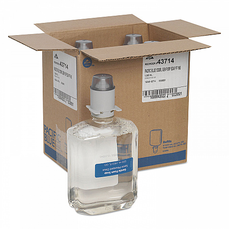 Pacific Blue Ultra Foam Soap Manual Dispenser Refill, Fragrance-Free, 1,200 mL, 4/Carton (43714)