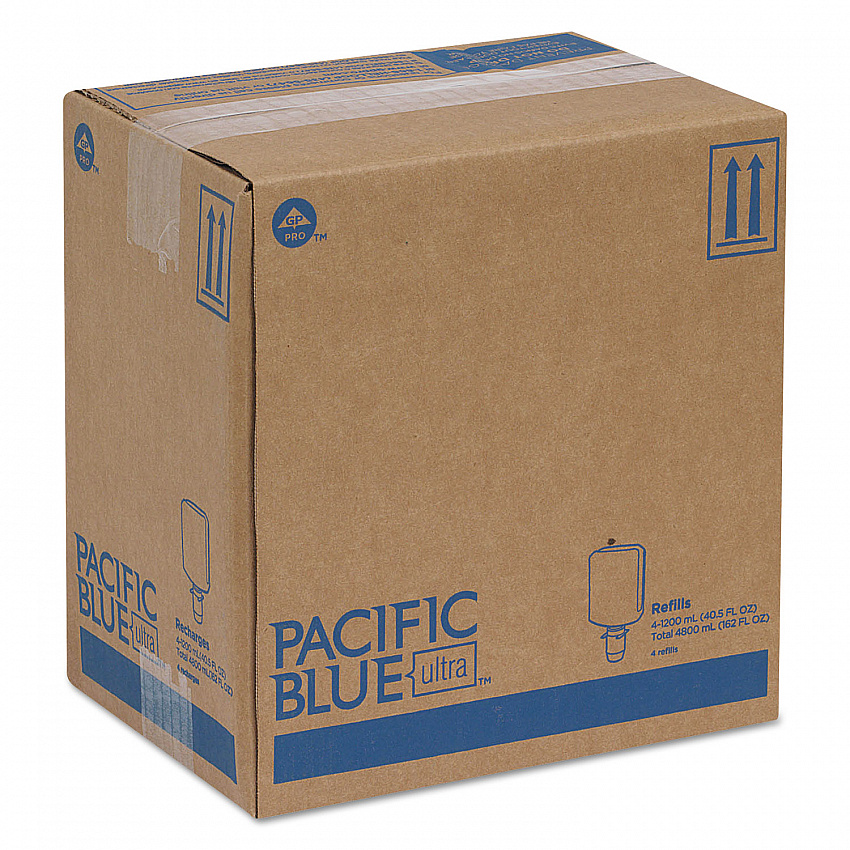 Pacific Blue Ultra Foam Soap Manual Dispenser Refill, Antimicrobial, Pacific Citrus Scent, 1,200 mL, 4/Carton (43819)