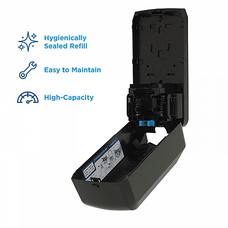 Pacific Blue Ultra Soap/Sanitizer Dispenser 1,200 mL, 5.6 x 4.4 x 11.5, Black (53057)