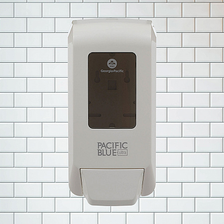 Pacific Blue Ultra Soap/Sanitizer Dispenser, 1,200 mL, White (53058)