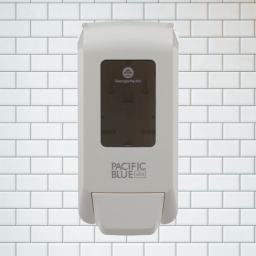 Pacific Blue Ultra Soap/Sanitizer Dispenser, 1,200 mL, White (53058)