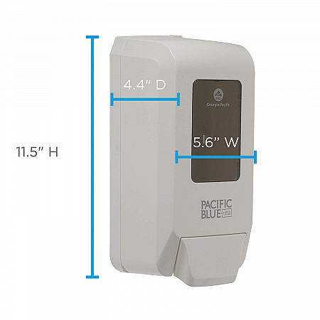 Pacific Blue Ultra Soap/Sanitizer Dispenser, 1,200 mL, White (53058)