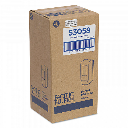 Pacific Blue Ultra Soap/Sanitizer Dispenser, 1,200 mL, White (53058)