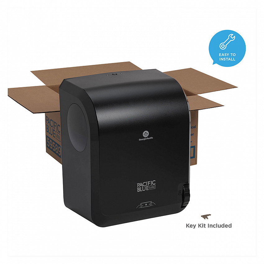 Pacific Blue Ultra Paper Towel Dispenser, Mechanical, 12.9 x 9 x 16.8, Black (59589)