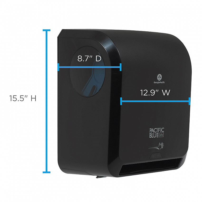 Pacific Blue Ultra Paper Towel Dispenser, Automated, 12.9 x 9 x 16.8, Black (59590)