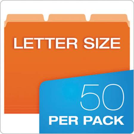 Pendaflex Ready-Tab Reinforced File Folders, 1/3-Cut Tabs, Letter Size, Assorted, 50/Pack (42338)