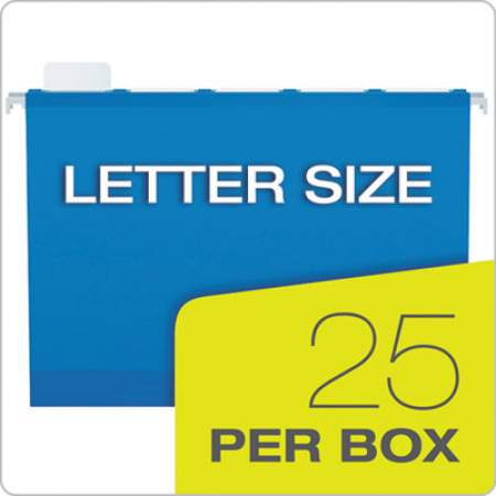 Pendaflex SureHook Reinforced Extra-Capacity Hanging Box File, Letter Size, 1/5-Cut Tab, Blue, 25/Box (59203)