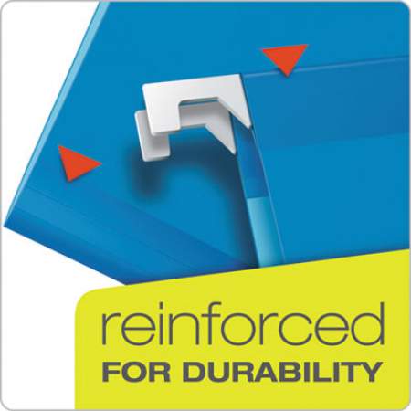 Pendaflex Ready-Tab Colored Reinforced Hanging Folders, Legal Size, 1/6-Cut Tab, Assorted, 25/Box (42593)