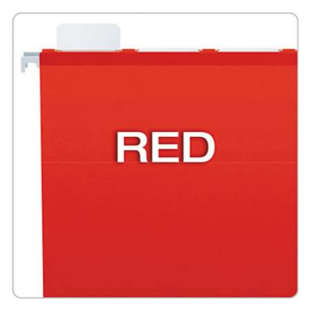 Pendaflex Ready-Tab Colored Reinforced Hanging Folders, Letter Size, 1/5-Cut Tab, Red, 25/Box (42623)