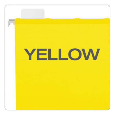 Pendaflex Ready-Tab Colored Reinforced Hanging Folders, Letter Size, 1/5-Cut Tab, Yellow, 25/Box (42624)