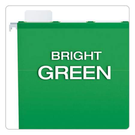 Pendaflex Ready-Tab Colored Reinforced Hanging Folders, Letter Size, 1/5-Cut Tab, Bright Green, 25/Box (42626)