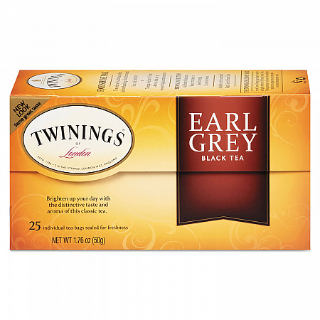 Tea Bags, Earl Grey, 1.76 oz Filterbag, 25/Box (09183)