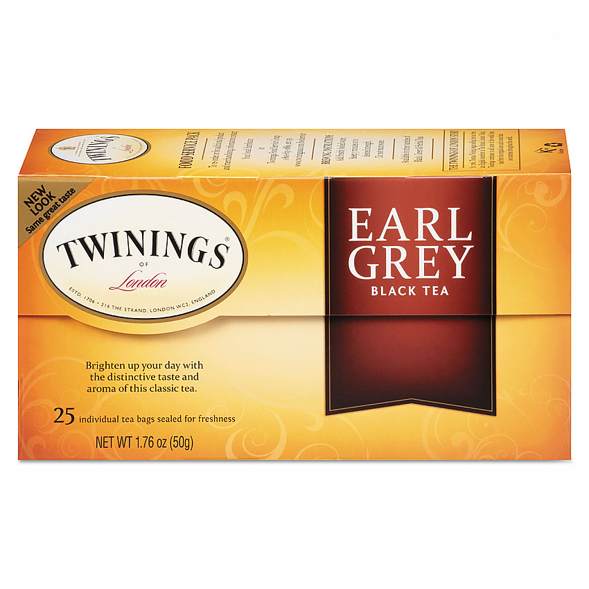 Tea Bags, Earl Grey, 1.76 oz Filterbag, 25/Box (09183)
