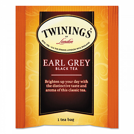 Tea Bags, Earl Grey, 1.76 oz Filterbag, 25/Box (09183)