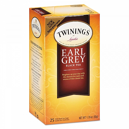 Tea Bags, Earl Grey, 1.76 oz Filterbag, 25/Box (09183)