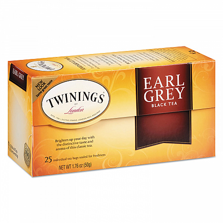 Tea Bags, Earl Grey, 1.76 oz Filterbag, 25/Box (09183)
