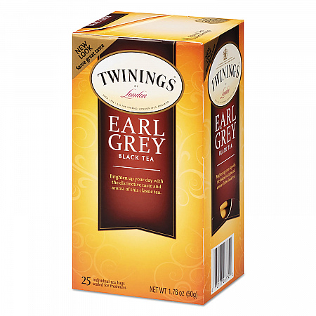 Tea Bags, Earl Grey, 1.76 oz Filterbag, 25/Box (09183)
