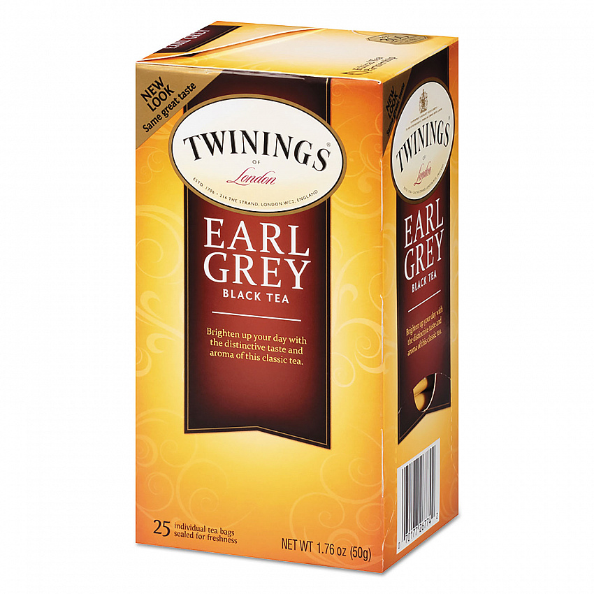 Tea Bags, Earl Grey, 1.76 oz Filterbag, 25/Box (09183)