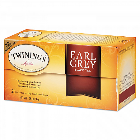 Tea Bags, Earl Grey, 1.76 oz Filterbag, 25/Box (09183)