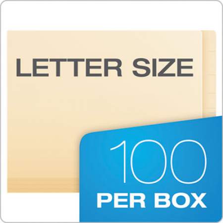 Pendaflex Manila Laminated Spine Shelf File Folders, Straight Tab, Letter Size, 50/Box (11230)