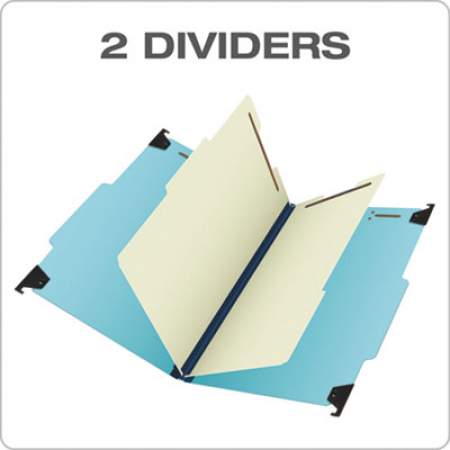 Pendaflex Hanging Classification Folders with Dividers, Legal Size, 2 Dividers, 2/5-Cut Tab, Blue (59352)