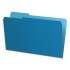 Pendaflex Interior File Folders, 1/3-Cut Tabs, Legal Size, Blue, 100/Box (435013BLU)
