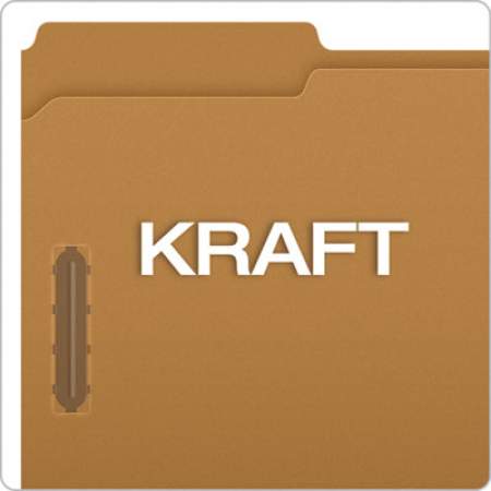 Pendaflex Kraft Folders with Two Fasteners, 1/3-Cut Tabs, Legal Size, Kraft, 50/Box (FK312)
