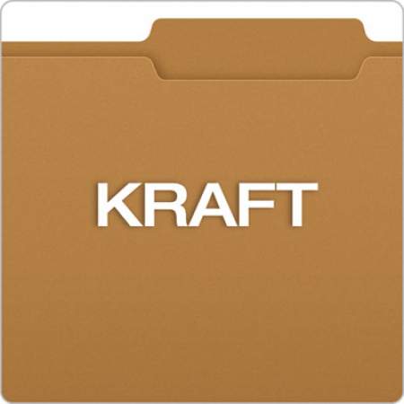 Pendaflex Kraft Folders with Two Fasteners, 2/5-Cut Tabs, Right of Center, Letter Size, Kraft, 50/Box (FK213)