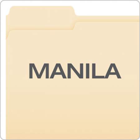 Pendaflex CutLess/WaterShed File Folders, 1/3-Cut Tabs, Letter Size, Manila, 100/Box (48430)