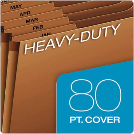 Pendaflex Heavy-Duty Expanding File, 31 Sections, 1/3-Cut Tab, Letter Size, Redrope (R217DHD)