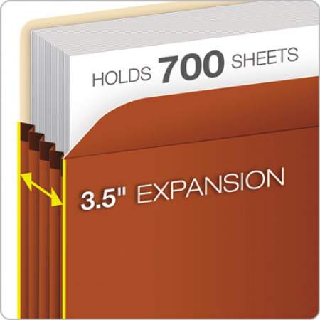 Pendaflex Pocket File, 3.5" Expansion, Letter Size, Red Fiber (S24E)