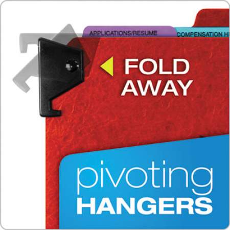 Pendaflex Hanging Style Personnel Folders, 1/3-Cut Tabs, Center Position, Letter Size, Red (SER2ER)