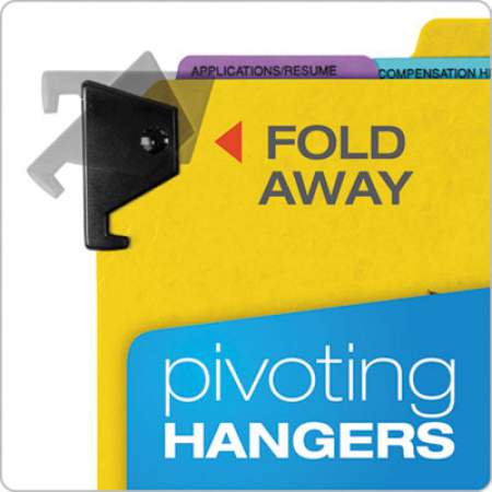 Pendaflex Hanging Style Personnel Folders, 1/3-Cut Tabs, Center Position, Letter Size, Yellow (SER2YEL)