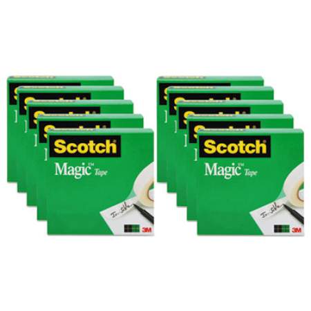 Scotch Magic Tape Value Pack, 1" Core, 0.75" x 83.33 ft, Clear, 10/Pack (810P10K)