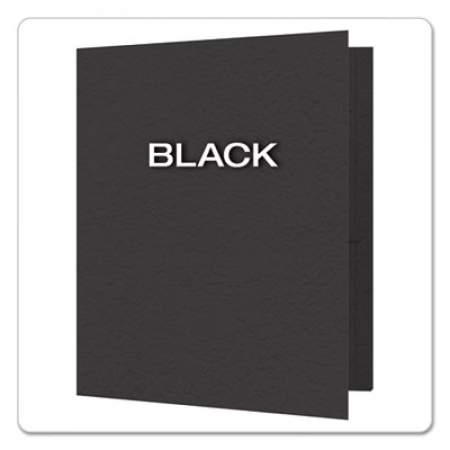 Oxford Twin-Pocket Folders with 3 Fasteners, 0.5" Capacity, 11 x 8.5, Black 25/Box (57706)