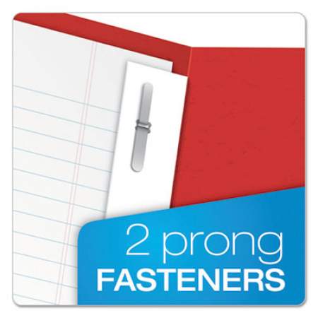 Oxford Twin-Pocket Folders with 3 Fasteners, 0.5" Capacity, 11 x 8.5, Red, 25/Box (57711)