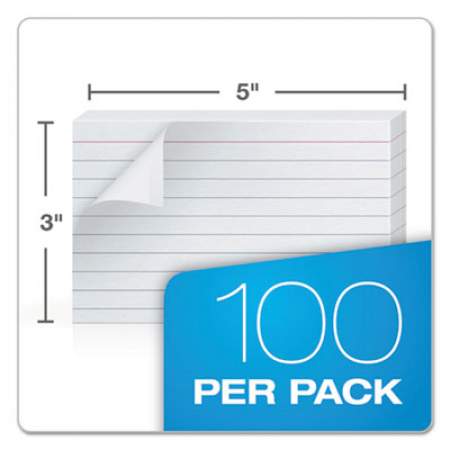 Oxford Self-Stick Index Cards, Ruled, 3 x 5, White, 100/Pack (61100)