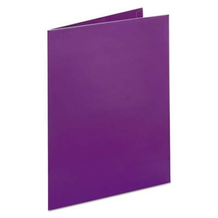 Oxford Two-Pocket Laminated Folder, 100-Sheet Capacity, 11 x 8.5, Metallic Purple, 25/Box (5049526)