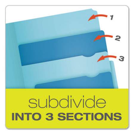 Pendaflex Divide It Up File Folders, 1/2-Cut Tabs, Letter Size, Assorted, 24/Pack (10772)