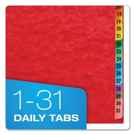 Pendaflex Expanding Desk File, 31 Dividers, Dates, Letter-Size, Red Cover (11014)