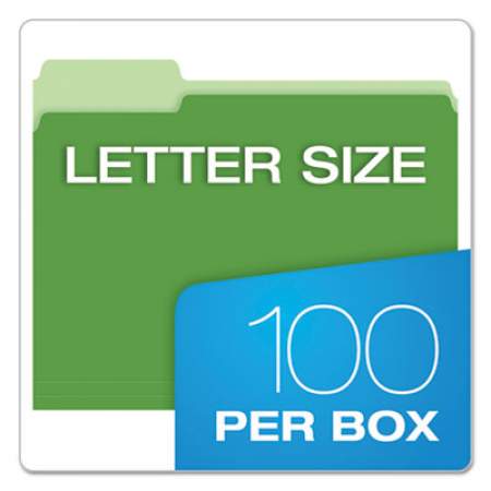 Pendaflex CutLess File Folders, 1/3-Cut Tabs, Letter Size, Assorted, 100/Box (48440)