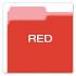 Pendaflex Colored File Folders, 1/3-Cut Tabs, Letter Size, Red/Light Red, 100/Box (15213RED)