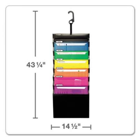 Pendaflex Desk Free Hanging Organizer w/ Case, 1" Expansion, 6 Sections, 1/3-Cut Tab, Letter Size, Randomly Assorted (52891)