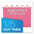 Pendaflex Colored Hanging Folders, Letter Size, 1/5-Cut Tab, Pink, 25/Box (81609)