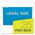 Pendaflex Colored Hanging Folders, Letter Size, 1/5-Cut Tab, Assorted, 25/Box (81663)