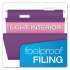 Pendaflex Colored Reinforced Hanging Folders, Letter Size, 1/5-Cut Tab, Violet, 25/Box (415215VIO)