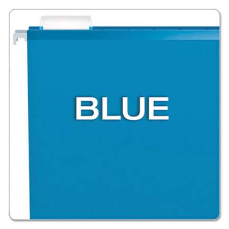 Pendaflex Colored Reinforced Hanging Folders, Legal Size, 1/5-Cut Tab, Blue, 25/Box (415315BLU)