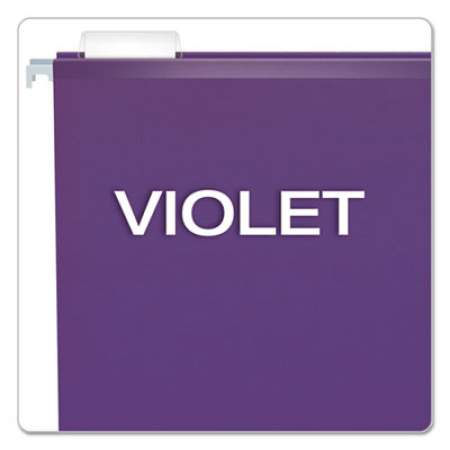 Pendaflex Colored Reinforced Hanging Folders, Legal Size, 1/5-Cut Tab, Violet, 25/Box (415315VIO)